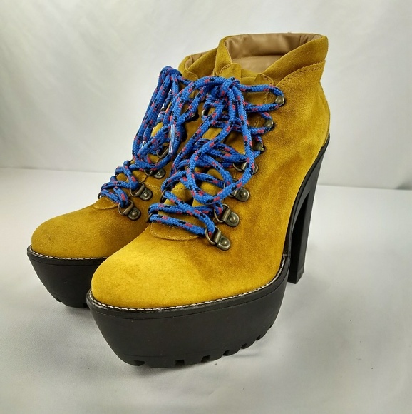 Polo Ralph Lauren Camel Suede Laced Booties - Picture 3 of 5
